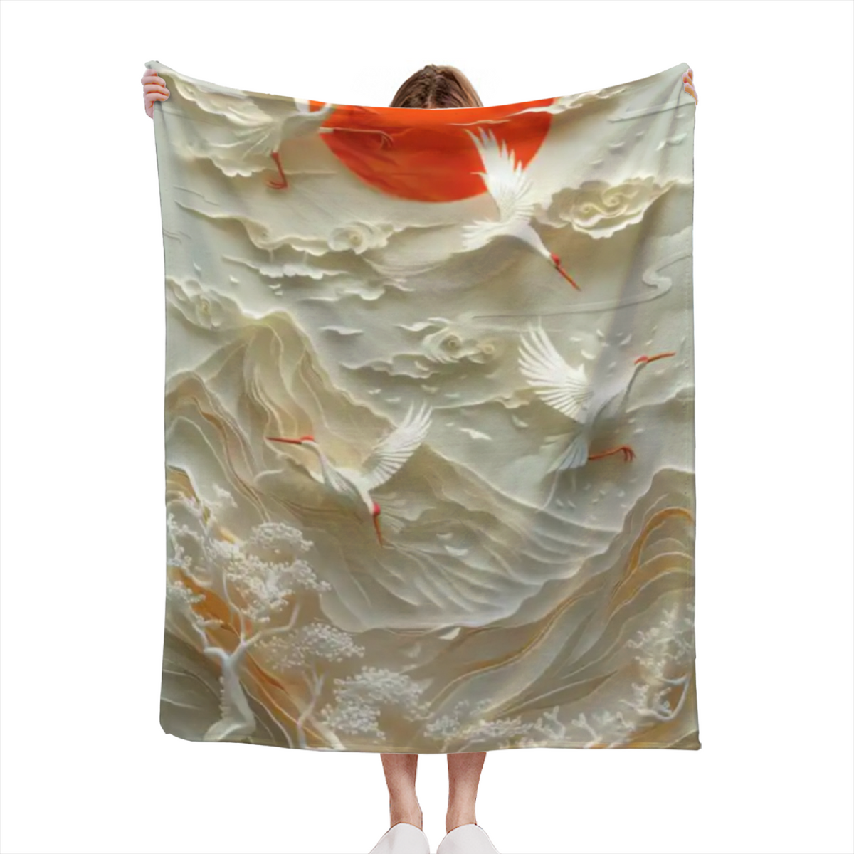Tangerine Thicket Soft Flannel Blanket in Dusty Lilac