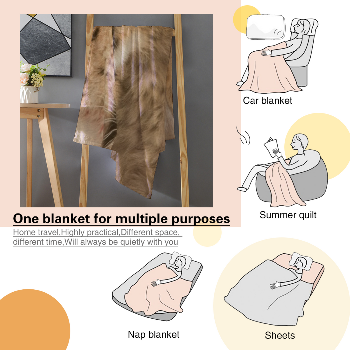 Misty Meadow Muted Sage Art Decorative Flannel Blanket