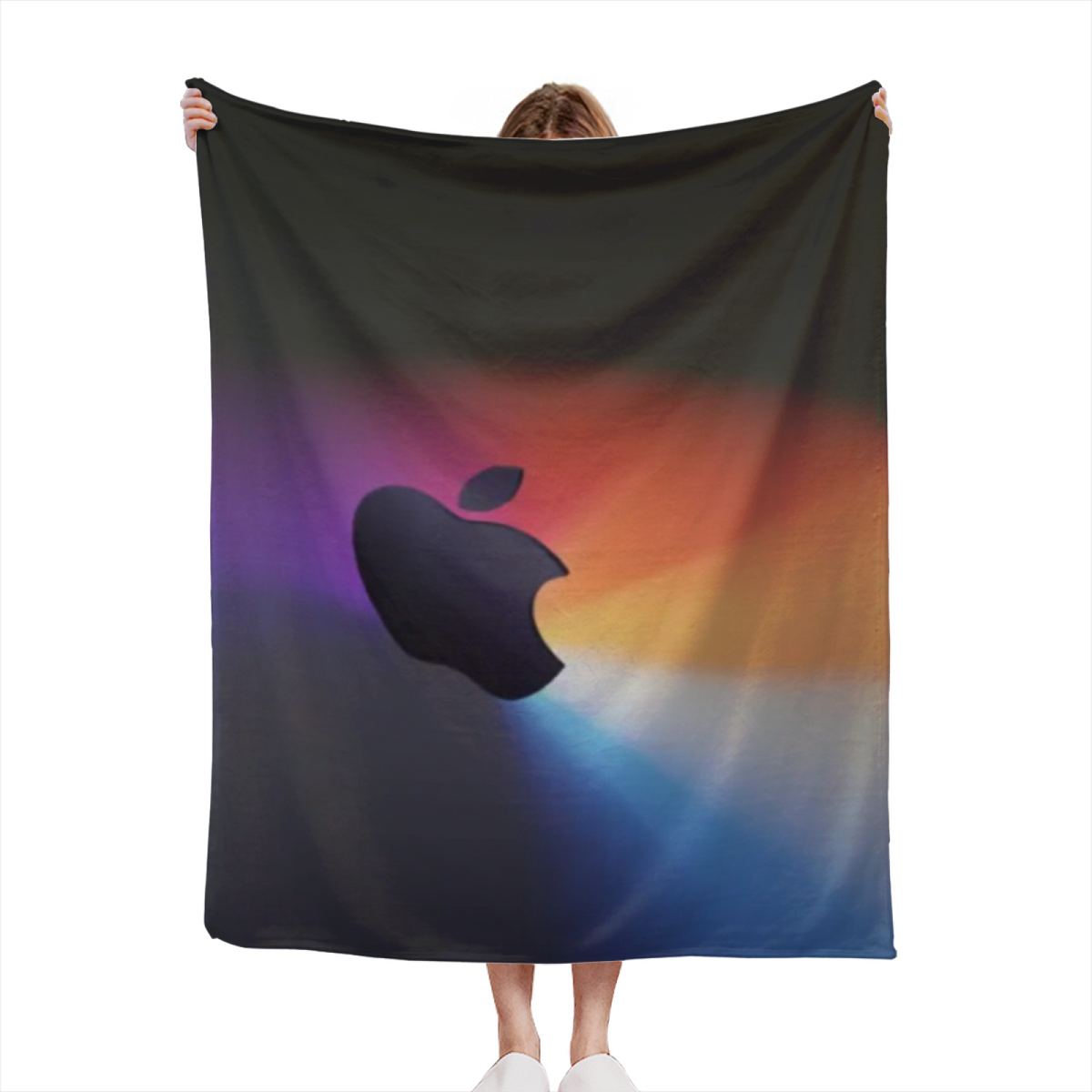 Flannel Throw Blanket with Cosmic Vista Cozy Cottage Artwork