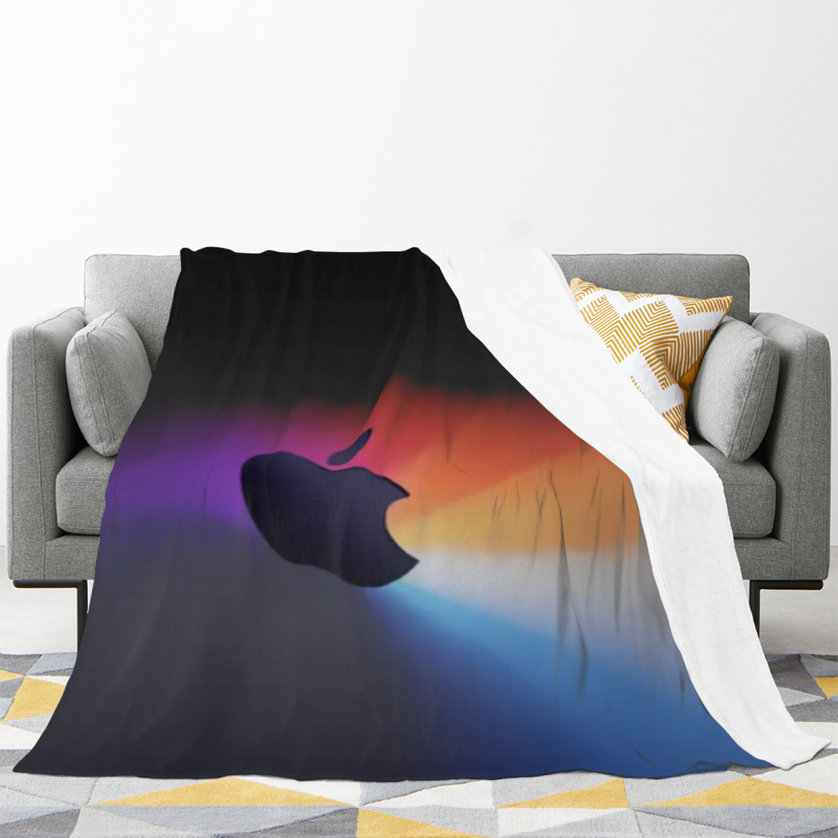 Flannel Throw Blanket with Cosmic Vista Cozy Cottage Artwork