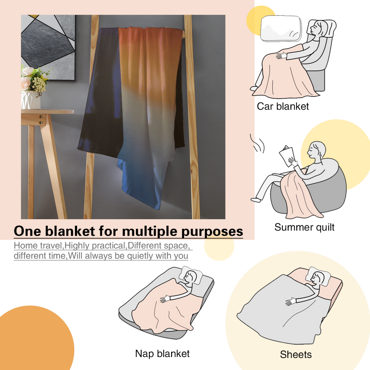 Flannel Throw Blanket with Cosmic Vista Cozy Cottage Artwork