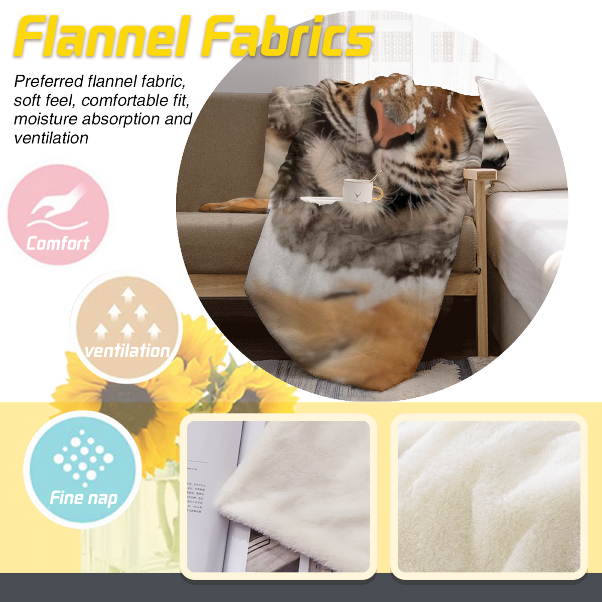 Dawn Haven Soft Neutral Art Decorative Flannel Blanket