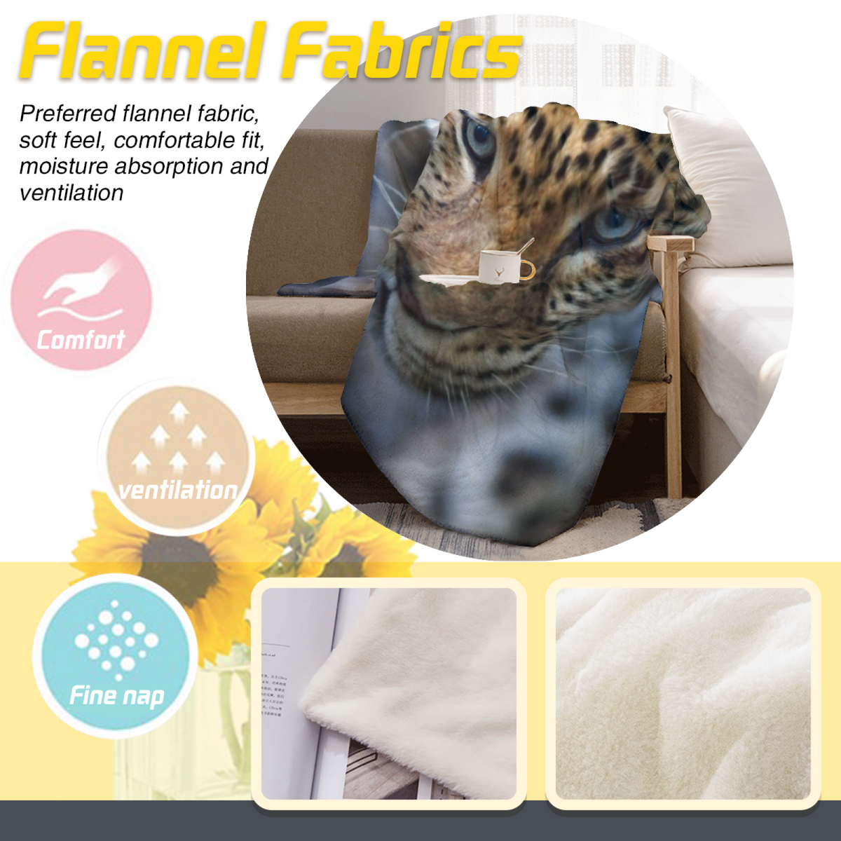 Decorative Soft Neutral Solstice Trail Lightweight Flannel Throw