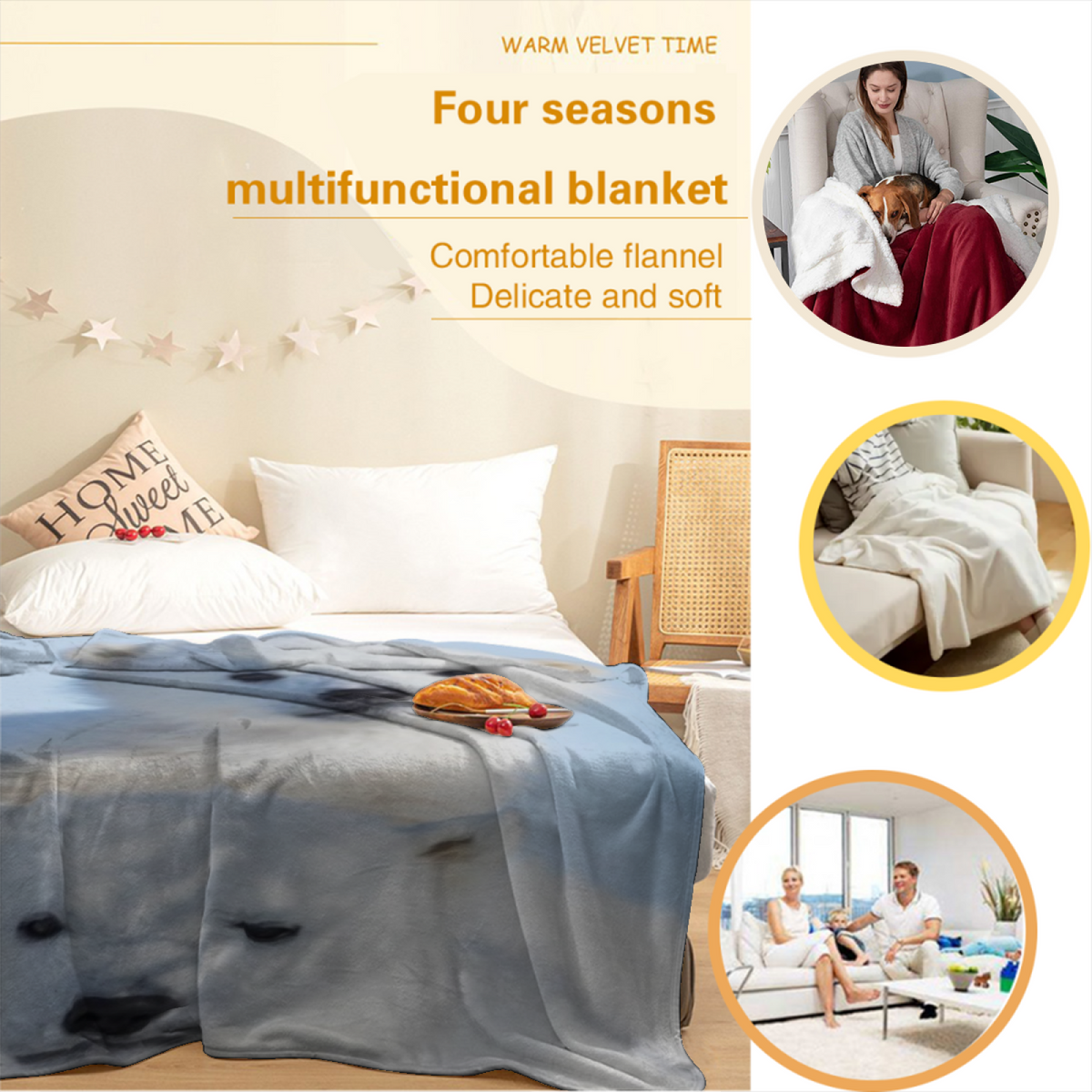 Earthy Neutral Mossy Galaxy Lightweight Flannel Throw ¨C Contemporary Pattern
