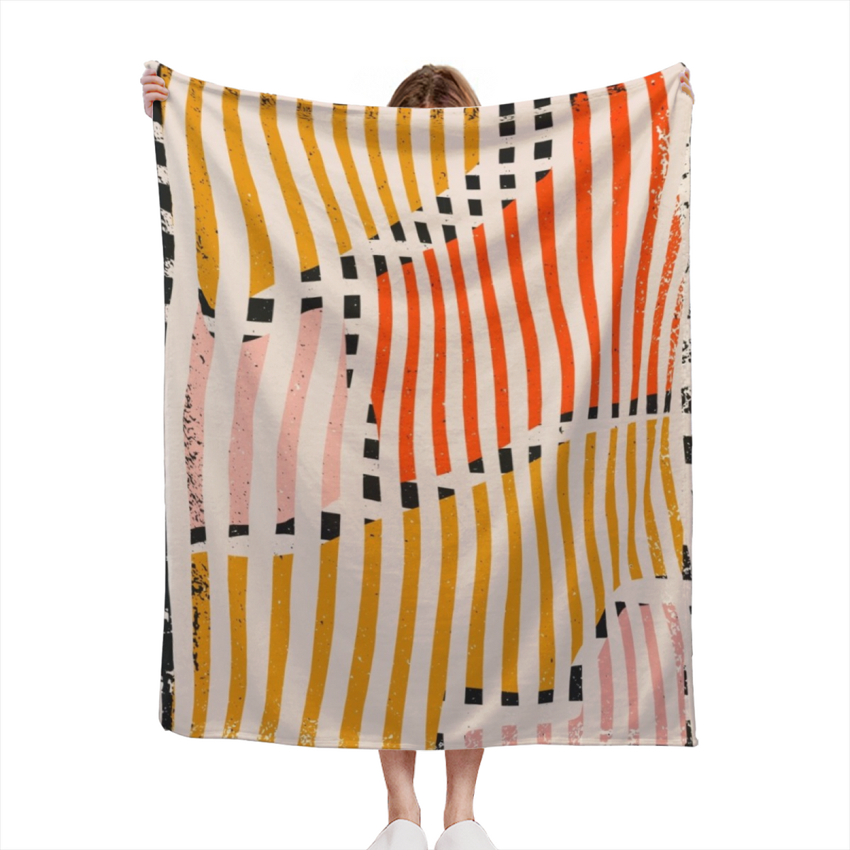 Eclectic Design Celestial Lantern Pastel Multicolor Cozy Flannel Bed Blanket