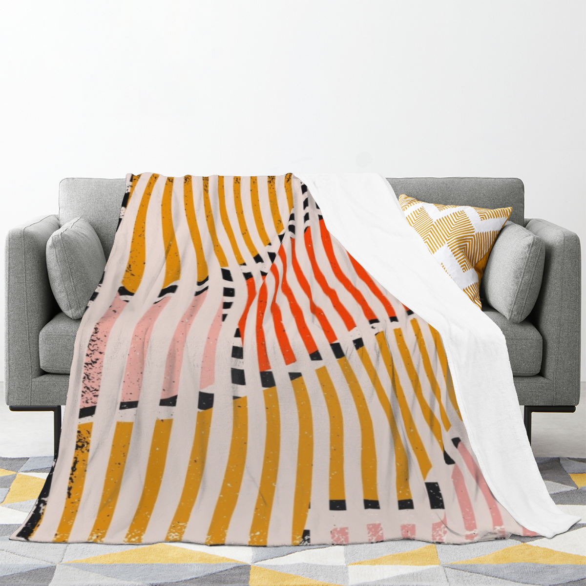 Eclectic Design Celestial Lantern Pastel Multicolor Cozy Flannel Bed Blanket