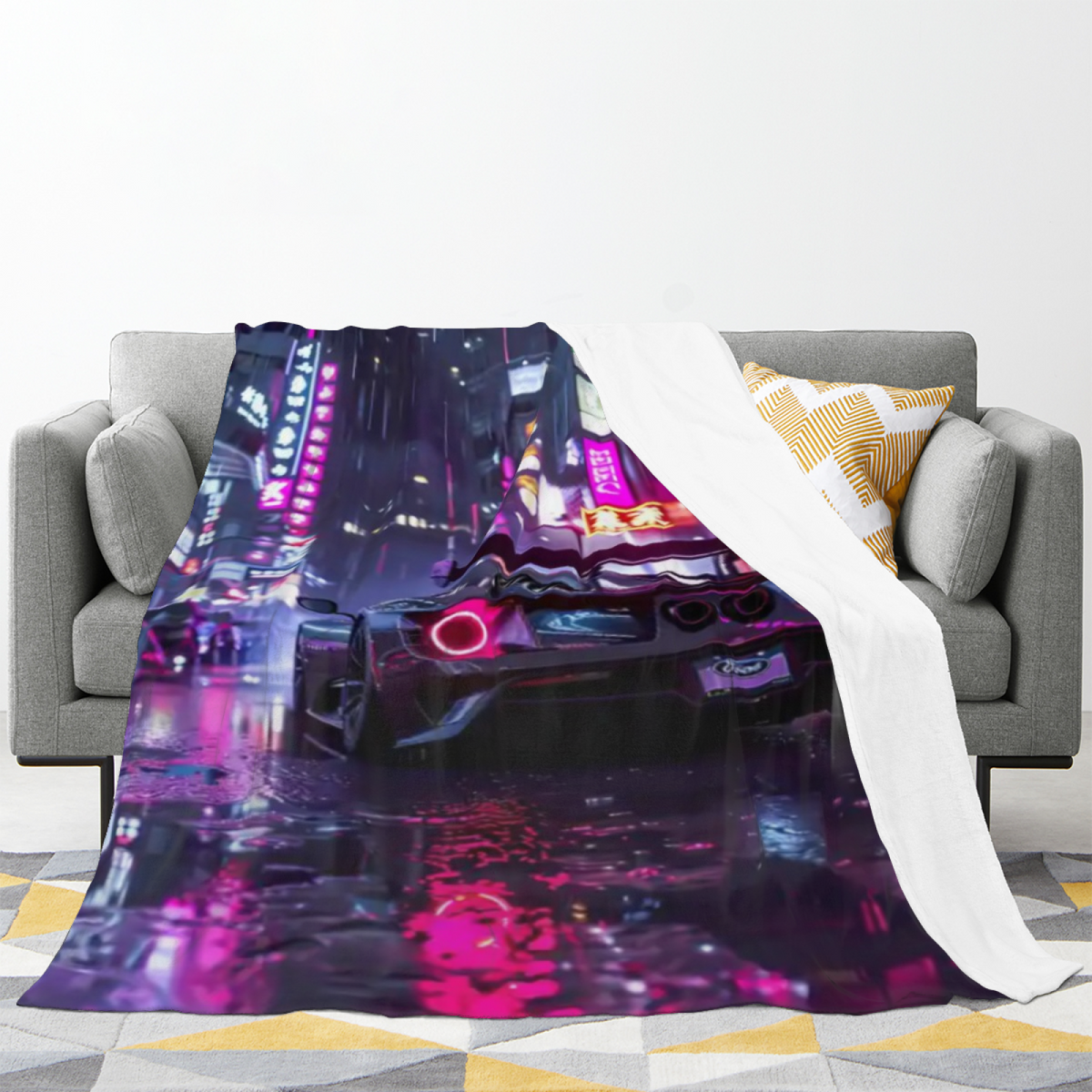 Pastel Multicolor Whimsical Decor All-Season Flannel Blanket ¨C Desert Galaxy Edition