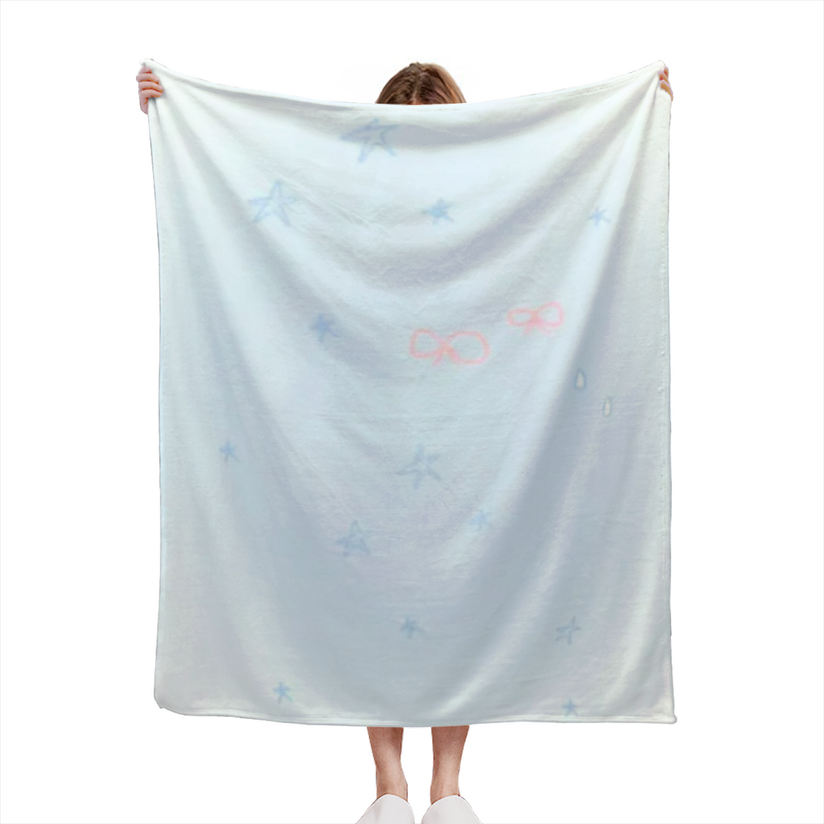 Pastel Multicolor Whimsical Decor Plush Flannel Throw ¨C Watercolor Thicket Edition