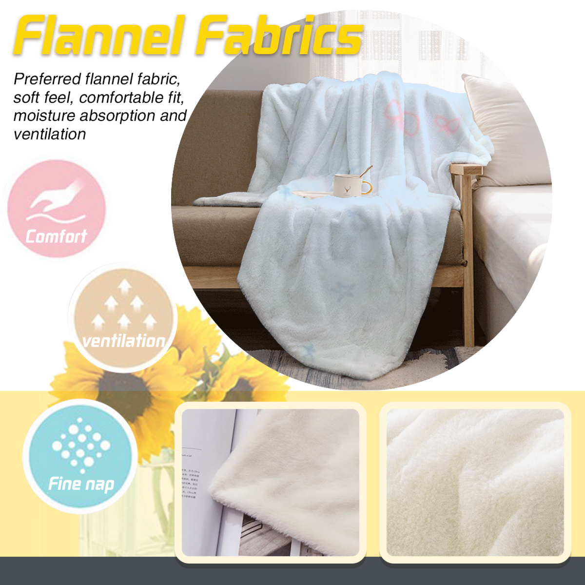 Pastel Multicolor Whimsical Decor Plush Flannel Throw ¨C Watercolor Thicket Edition