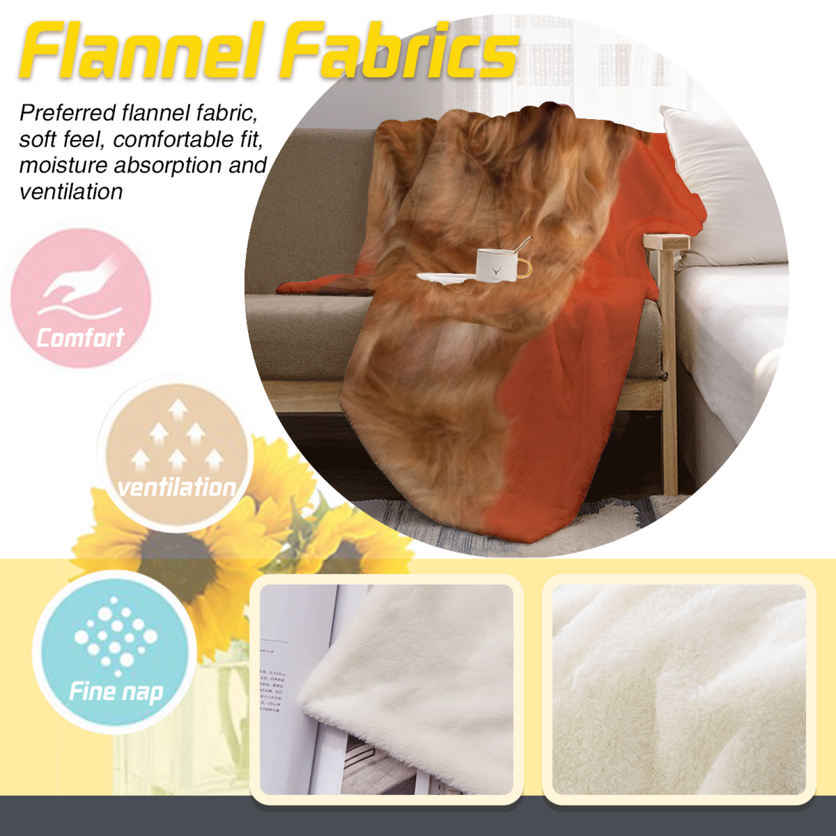 Warm Coral Lagoon Serenade Lightweight Flannel Throw