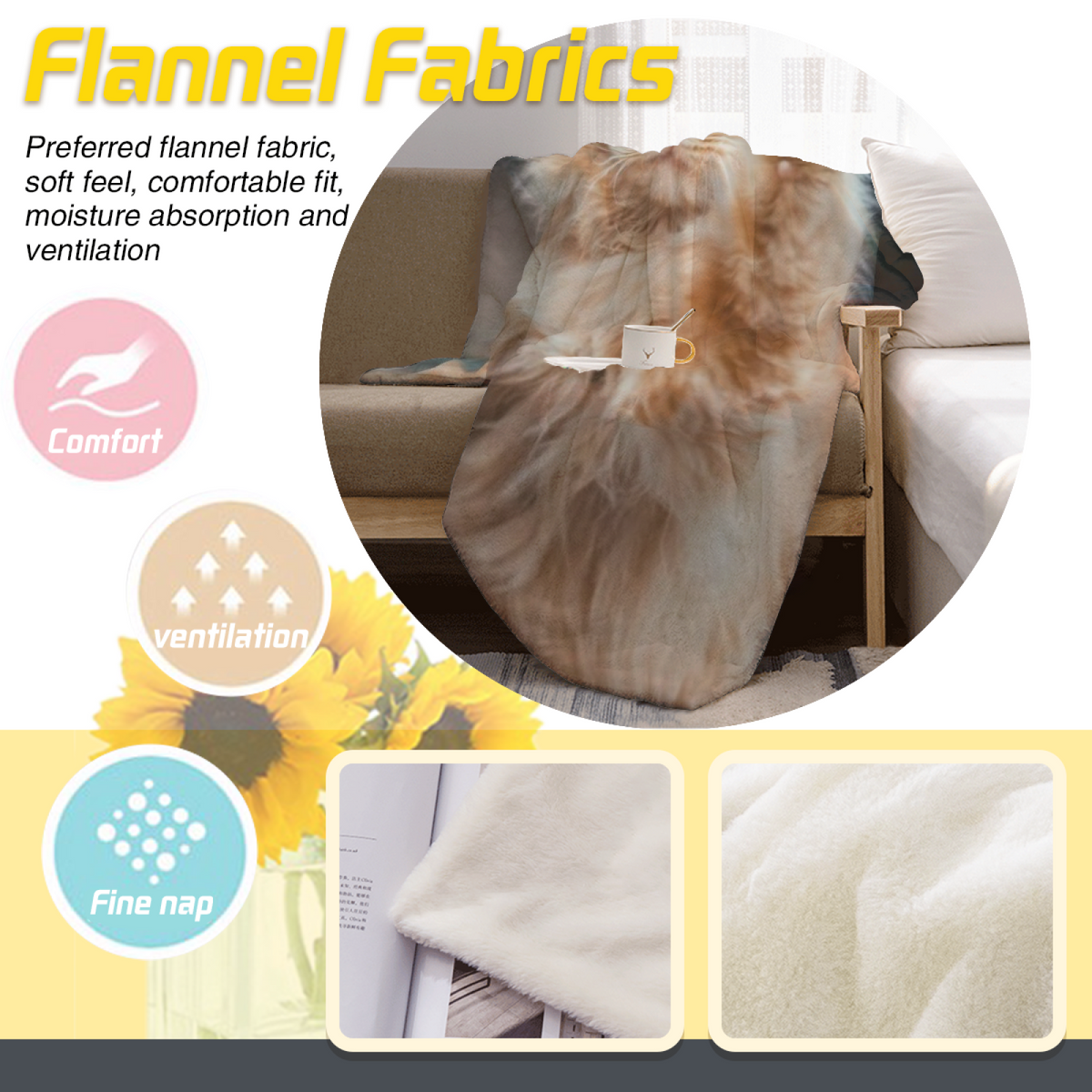Earthy Neutral Burnished Fable Soft Flannel Blanket ¨C Contemporary Pattern