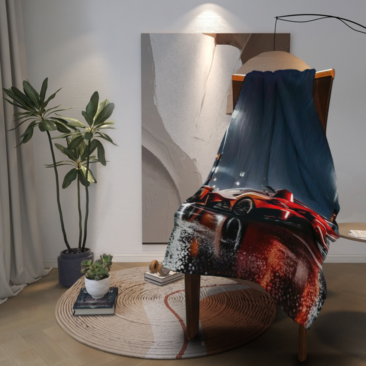 Soft Minimalist All-Season Flannel Blanket ¨C Electric Atlas Collection
