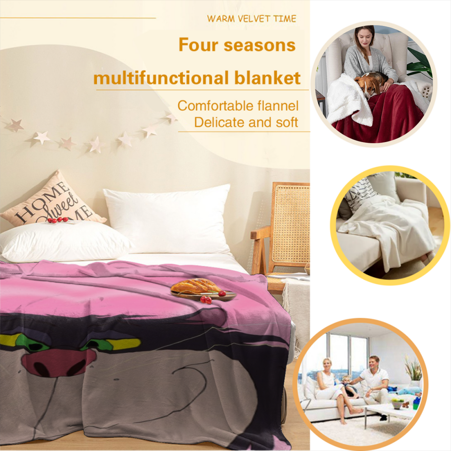 Abstract Graphic Throw Blanket ¨C Stylish Colorful Decorative Cozy Blanket