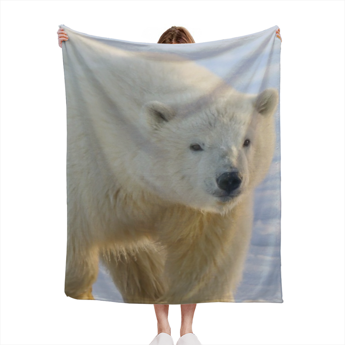 Luminous Picnic Home Accent Soft Flannel Blanket ¨C Warm Coral