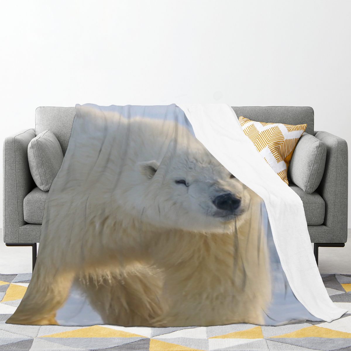 Luminous Picnic Home Accent Soft Flannel Blanket ¨C Warm Coral