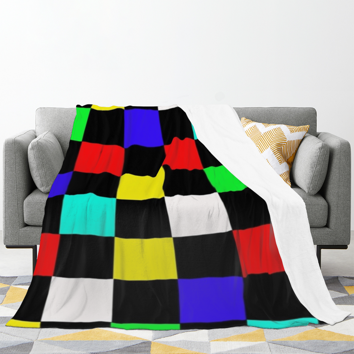Soft Neutral Orchid Petal Flannel Throw Blanket