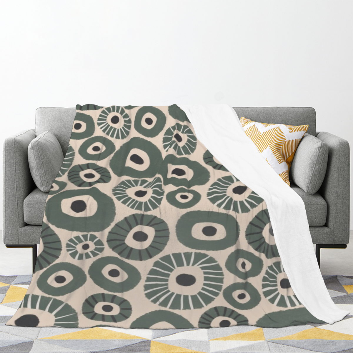Soft Minimalist Plush Flannel Throw ¨C Cosmic Daydream Collection