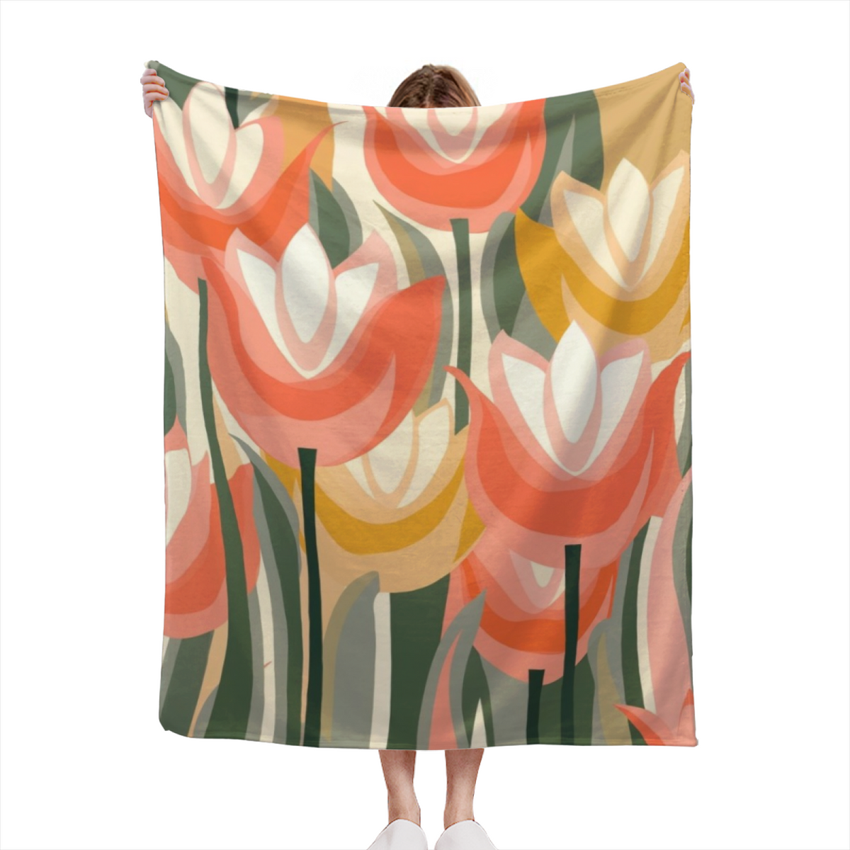 Serene Treasure Home Accent Soft Flannel Blanket ¨C Pastel Multicolor