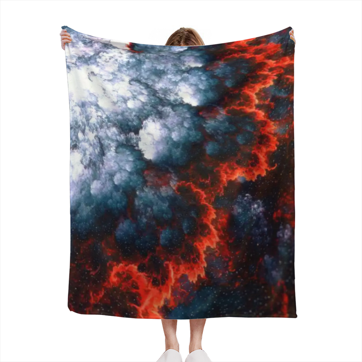 Gilded Whisper Home Accent Lightweight Flannel Throw ¨C Warm Coral
