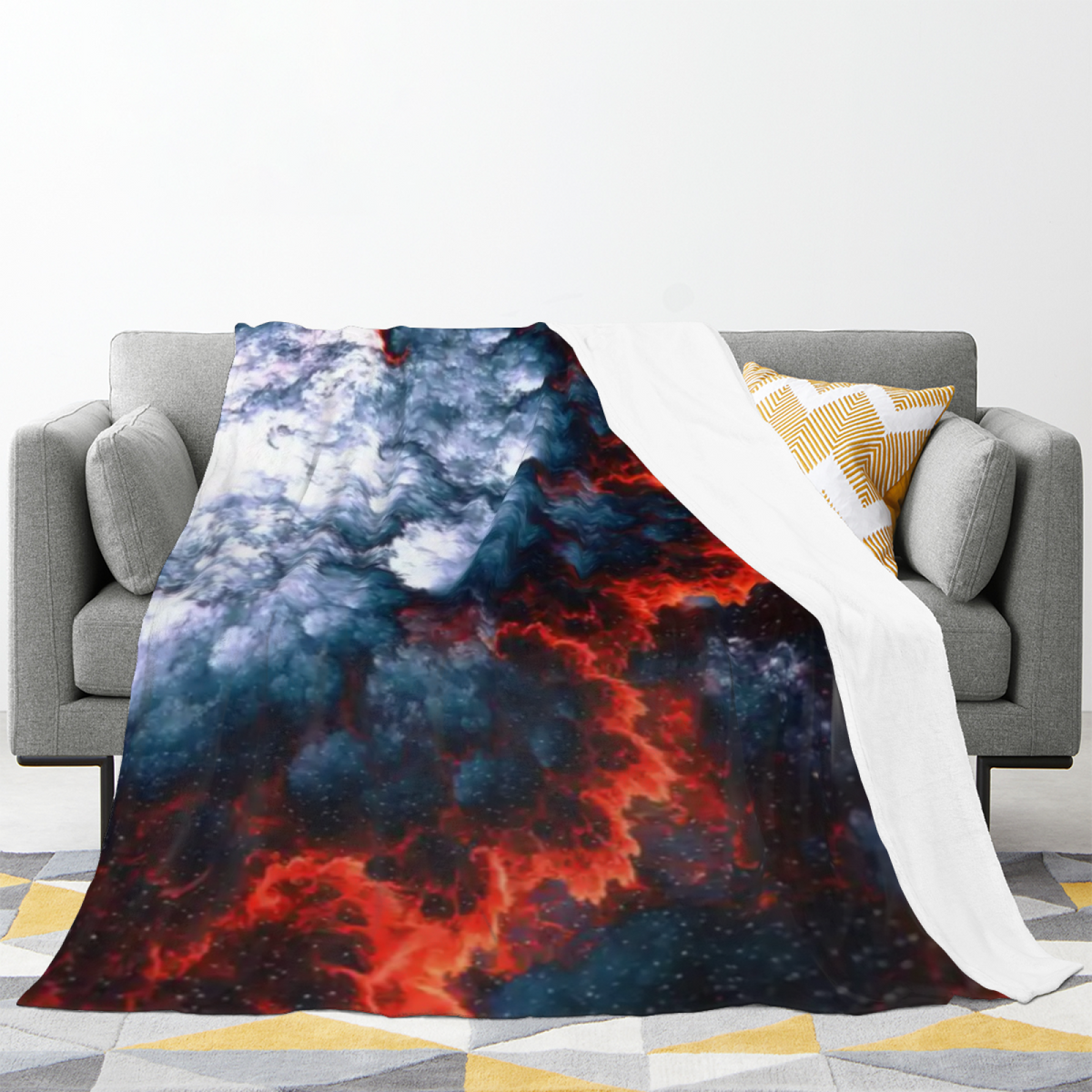 Gilded Whisper Home Accent Lightweight Flannel Throw ¨C Warm Coral