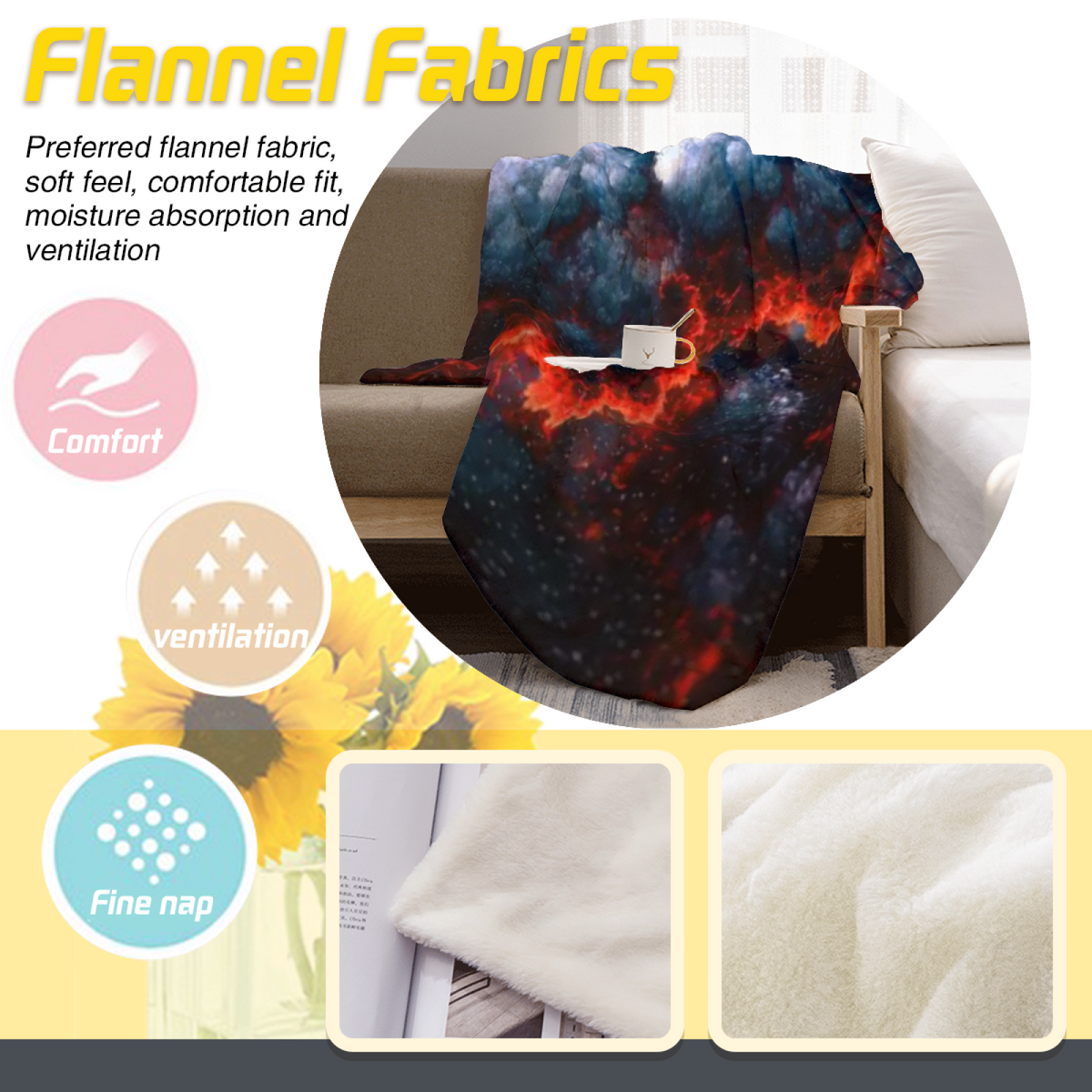 Gilded Whisper Home Accent Lightweight Flannel Throw ¨C Warm Coral