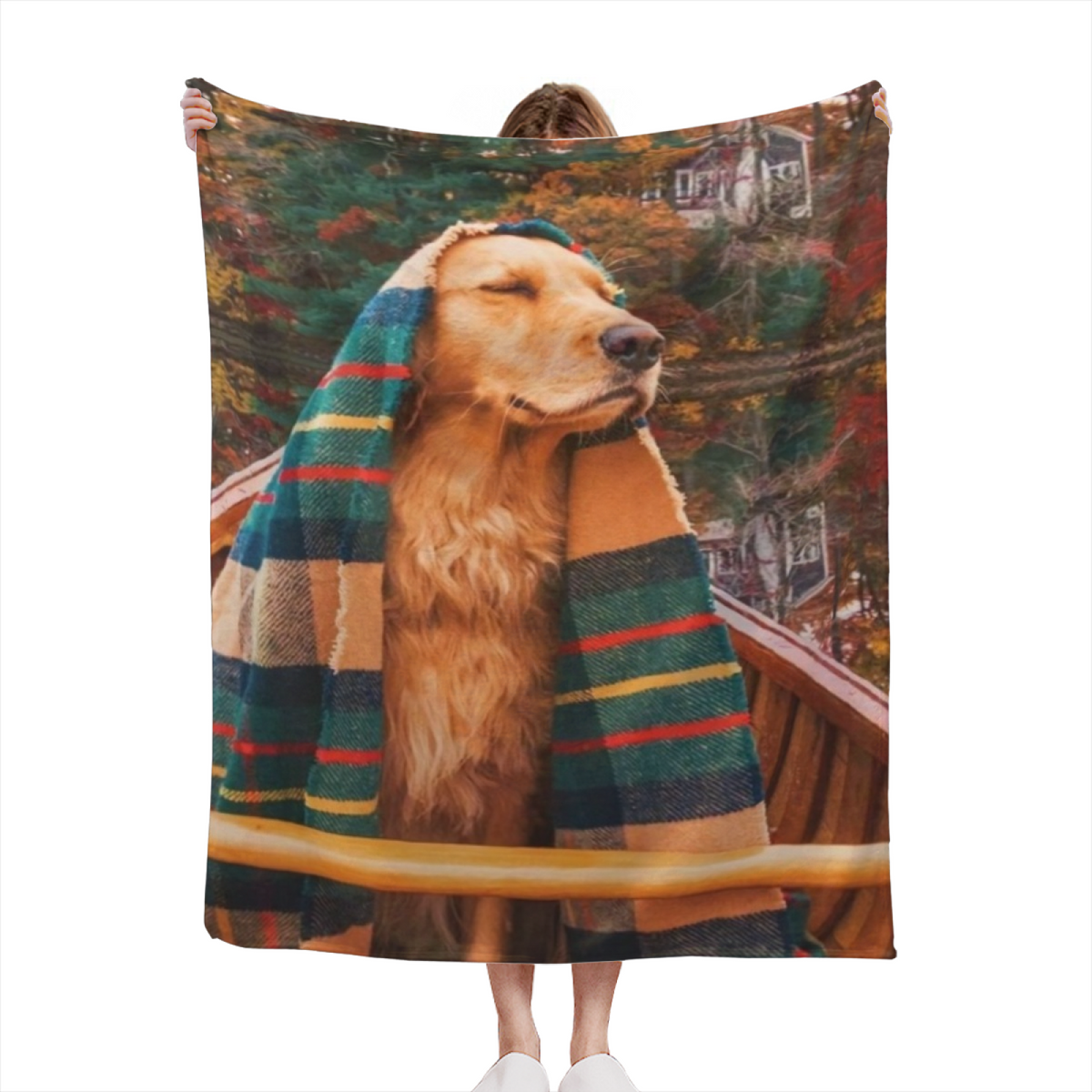 Azure Tapestry Expressive Pattern Soft Flannel Blanket