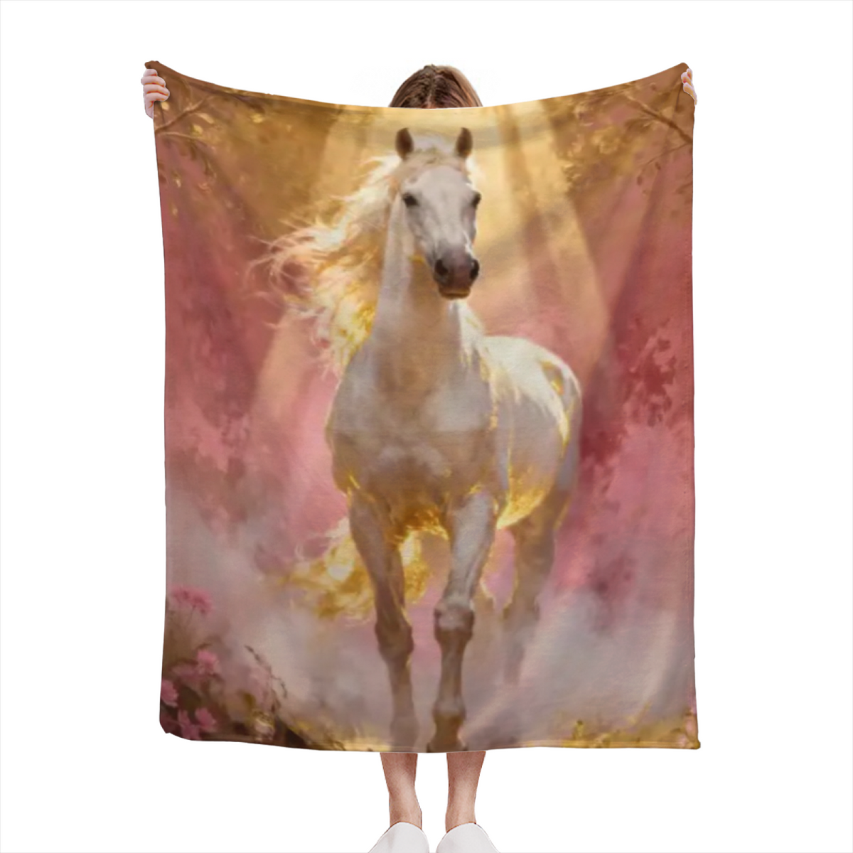 Aurora & Thicket Playful Graphic Plush Flannel Throw