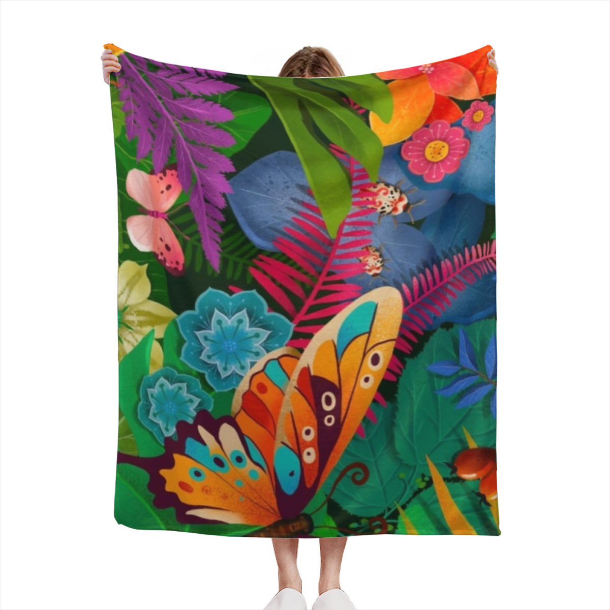 Cosmic Lantern Soft Neutral Art Decorative Flannel Blanket