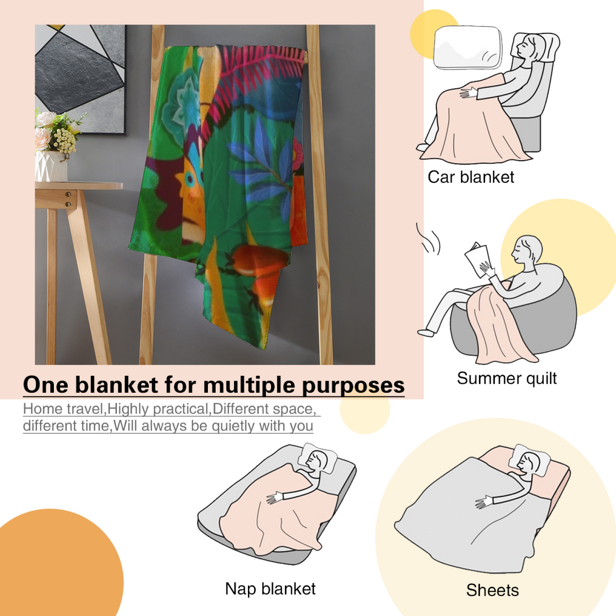Cosmic Lantern Soft Neutral Art Decorative Flannel Blanket