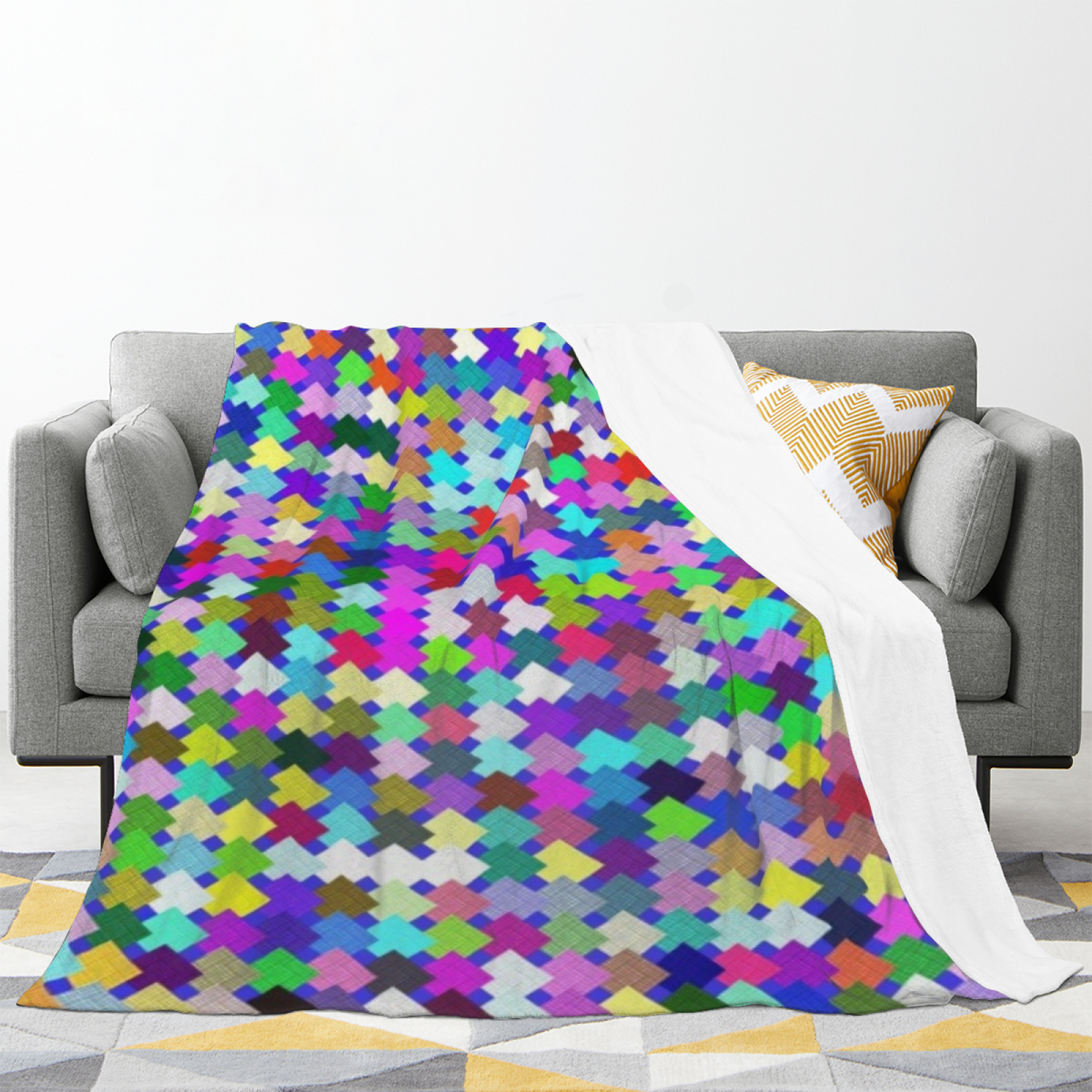 Festival Valley Soft Flannel Blanket in Soft Neutral