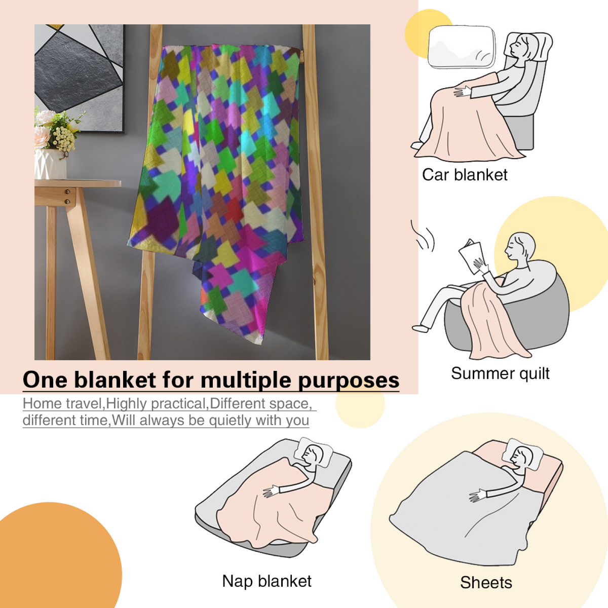 Festival Valley Soft Flannel Blanket in Soft Neutral