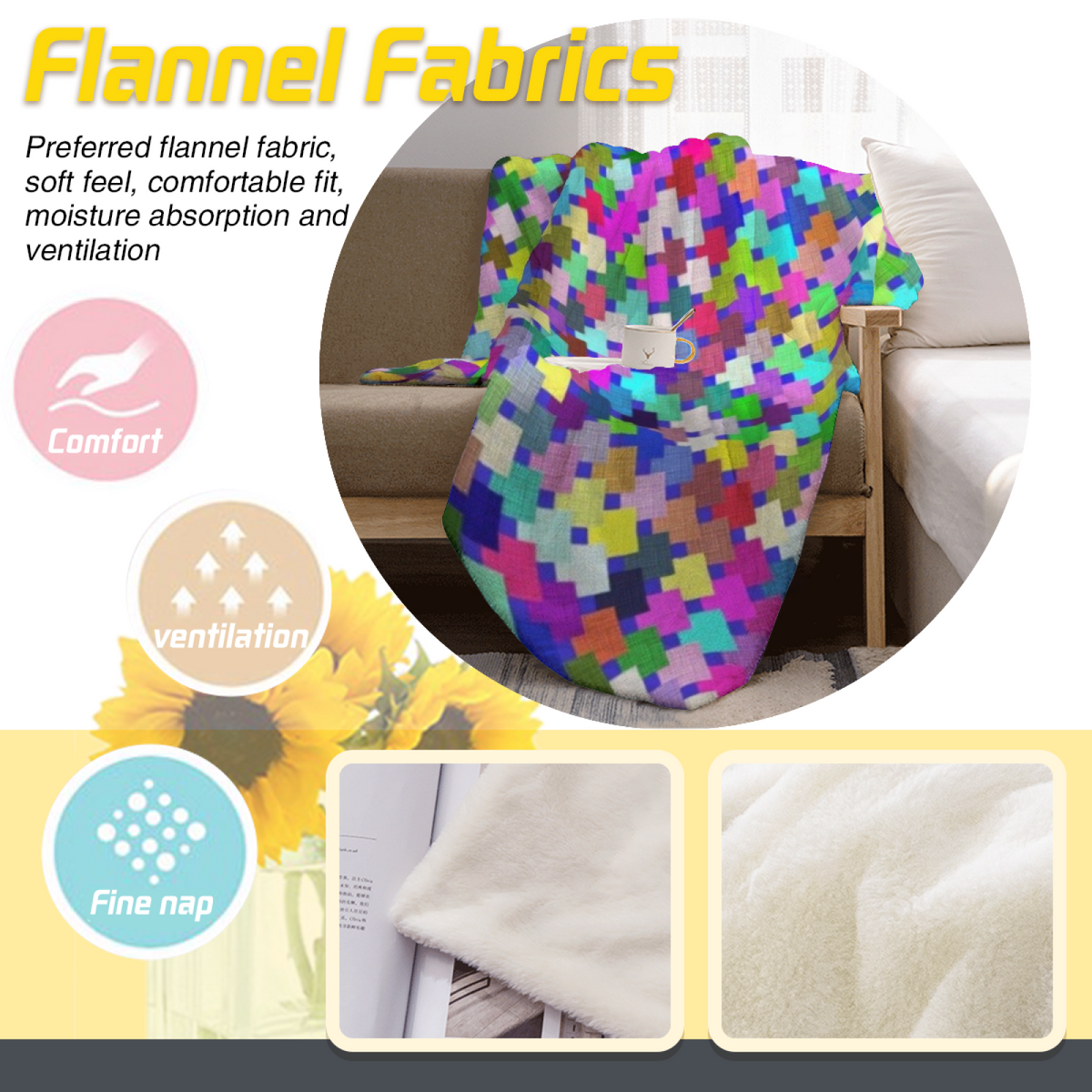 Festival Valley Soft Flannel Blanket in Soft Neutral