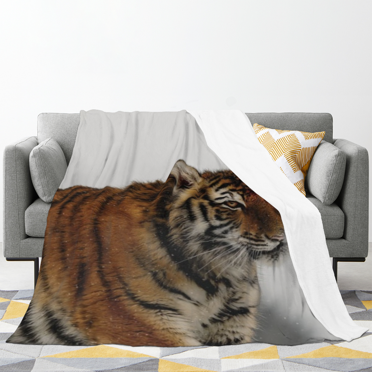 Misty Nectar Inspired Flannel Sofa Throw ¨C Earthy Neutral Palette