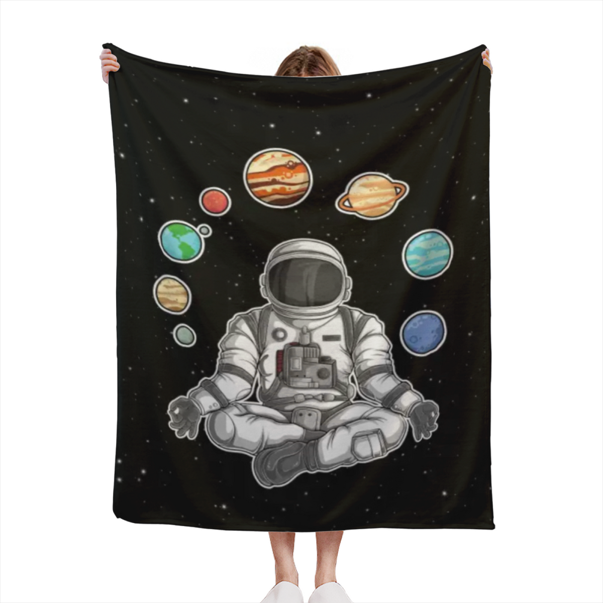 Pastel Multicolor Whimsical Decor All-Season Flannel Blanket ¨C Marigold Nectar Edition