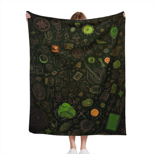 Celestial Ripple Soft Neutral Art Decorative Flannel Blanket