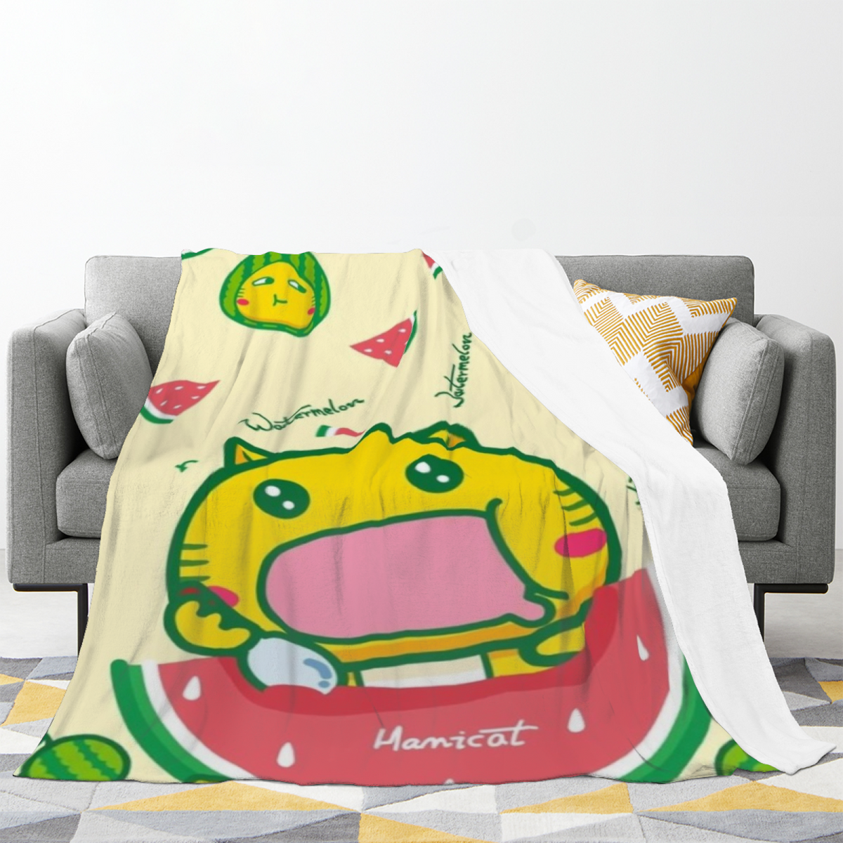 Rustic Lagoon Home Accent Lightweight Flannel Throw ¨C Pastel Multicolor