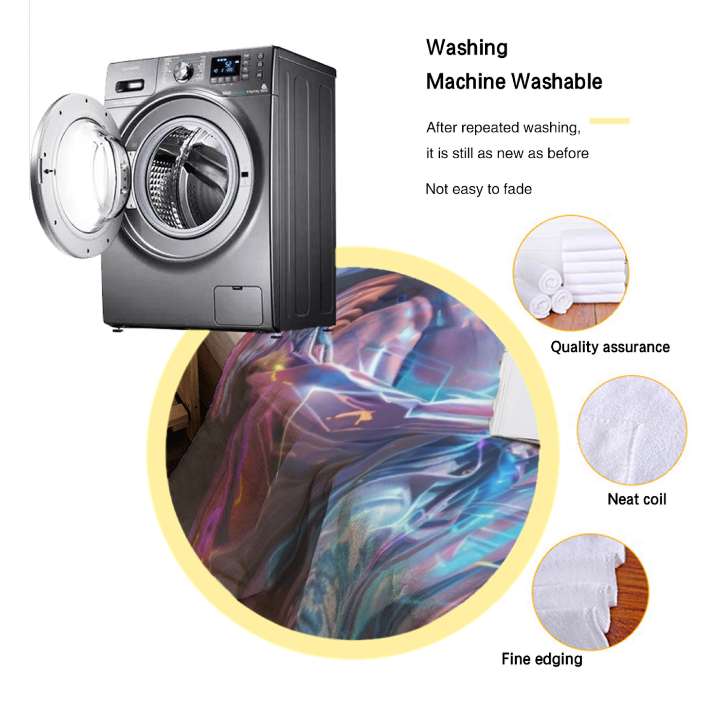Cyberpunk Marble Warrior Flannel Throw Blanket ¨C Purple and Blue Digital Art