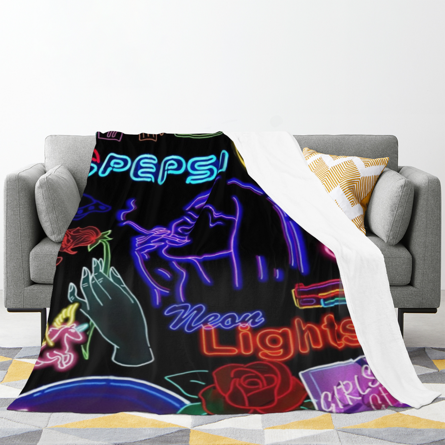 Artistic Modern Throw Blanket ¨C Graphic Printed Decorative Cozy Blanket