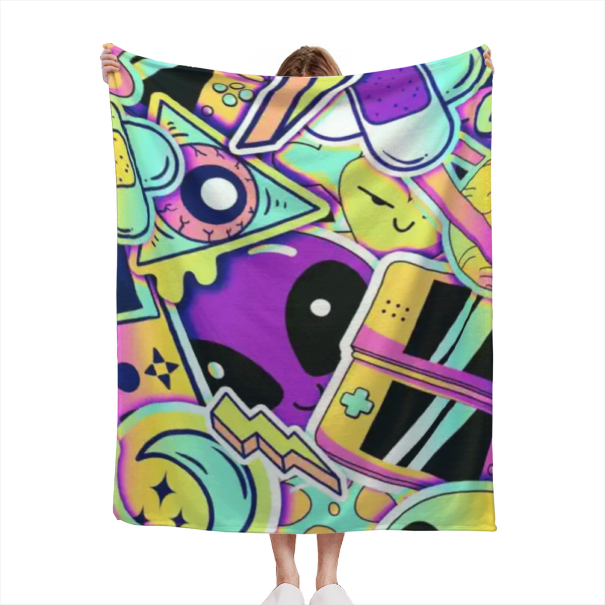 Soft Minimalist Plush Flannel Throw ¨C Opaline Spectrum Collection