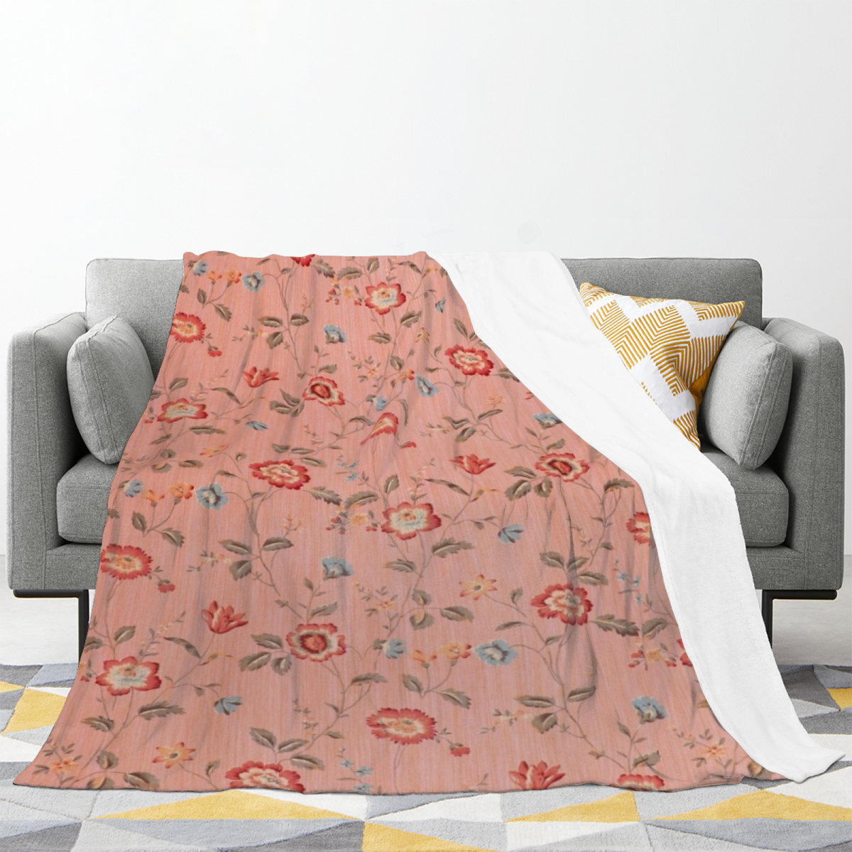 Electric Harbor Soft Flannel Blanket in Pastel Multicolor