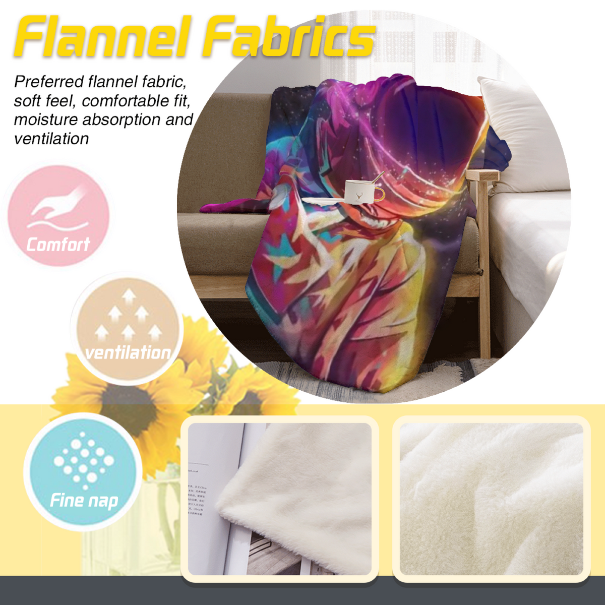 Twilight Harbor Muted Sage Art Decorative Flannel Blanket