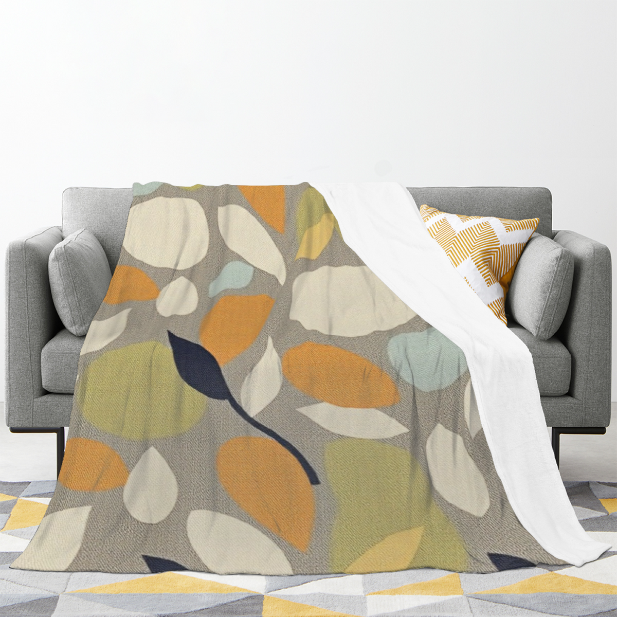 Cosmic Breeze Inspired Flannel Sofa Throw ¨C Pastel Multicolor Palette
