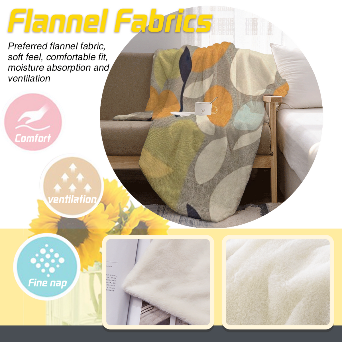 Cosmic Breeze Inspired Flannel Sofa Throw ¨C Pastel Multicolor Palette