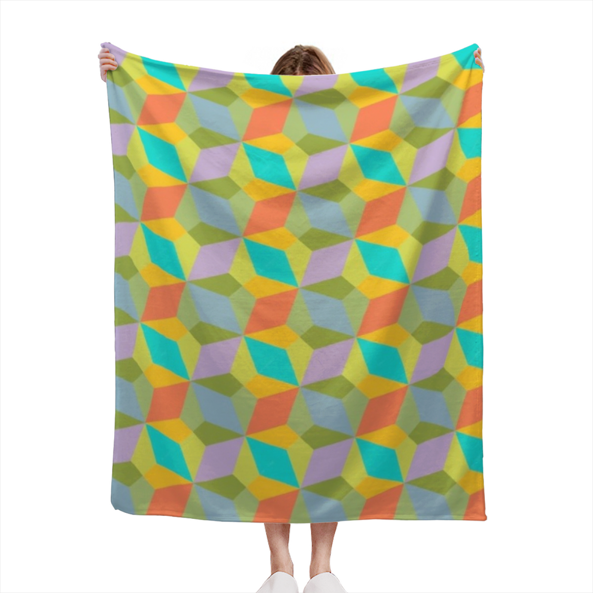 Solstice Drift Earthy Multicolor Decorative All-Season Flannel Blanket