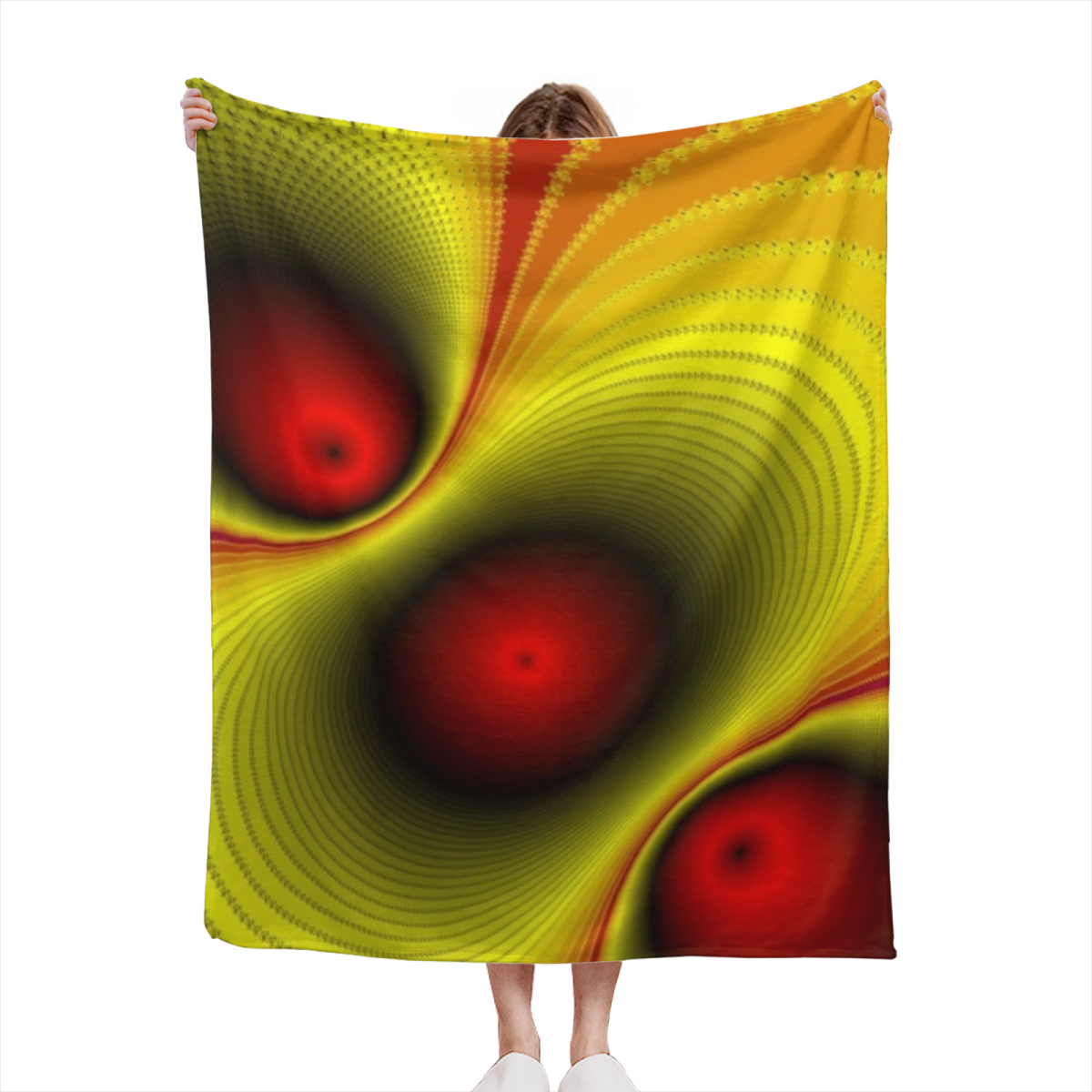 Saffron Petal Soft Neutral Art Cozy Flannel Bed Blanket