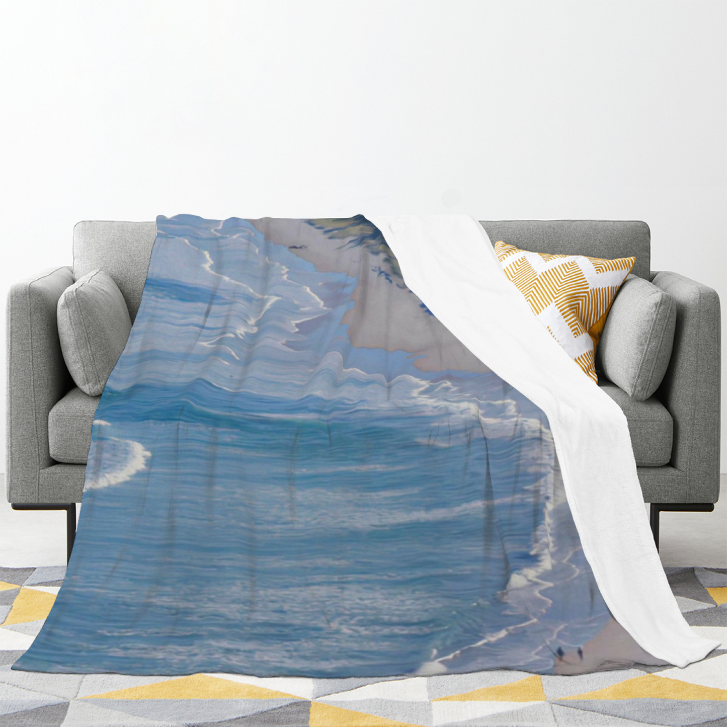 Modern Artistic Throw Blanket ¨C Colorful Printed Cozy Home Decor Blanket