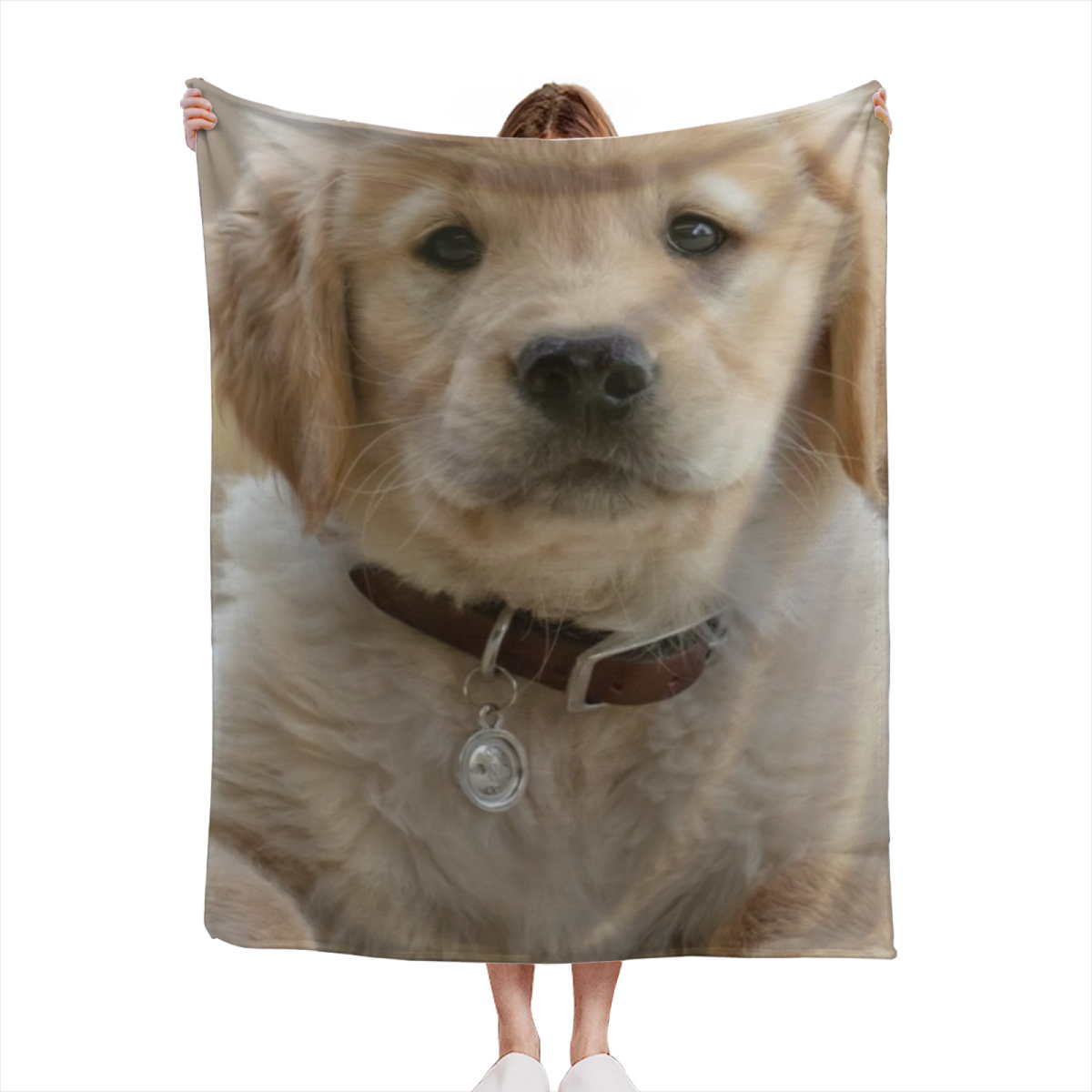 Cozy Soft Neutral Saffron Sketch Plush Flannel Throw