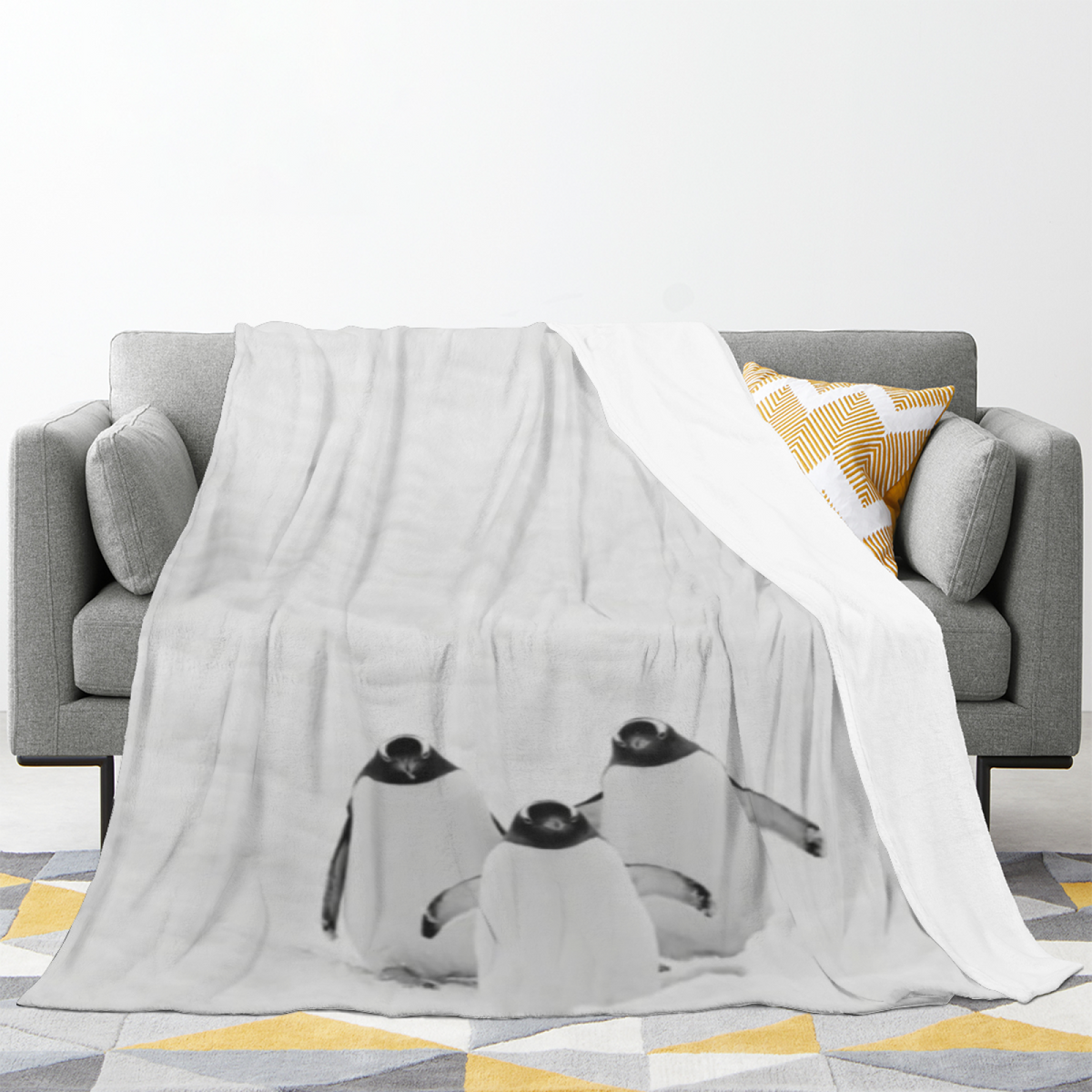 Indigo Tapestry Whimsical Pattern Decorative Flannel Blanket