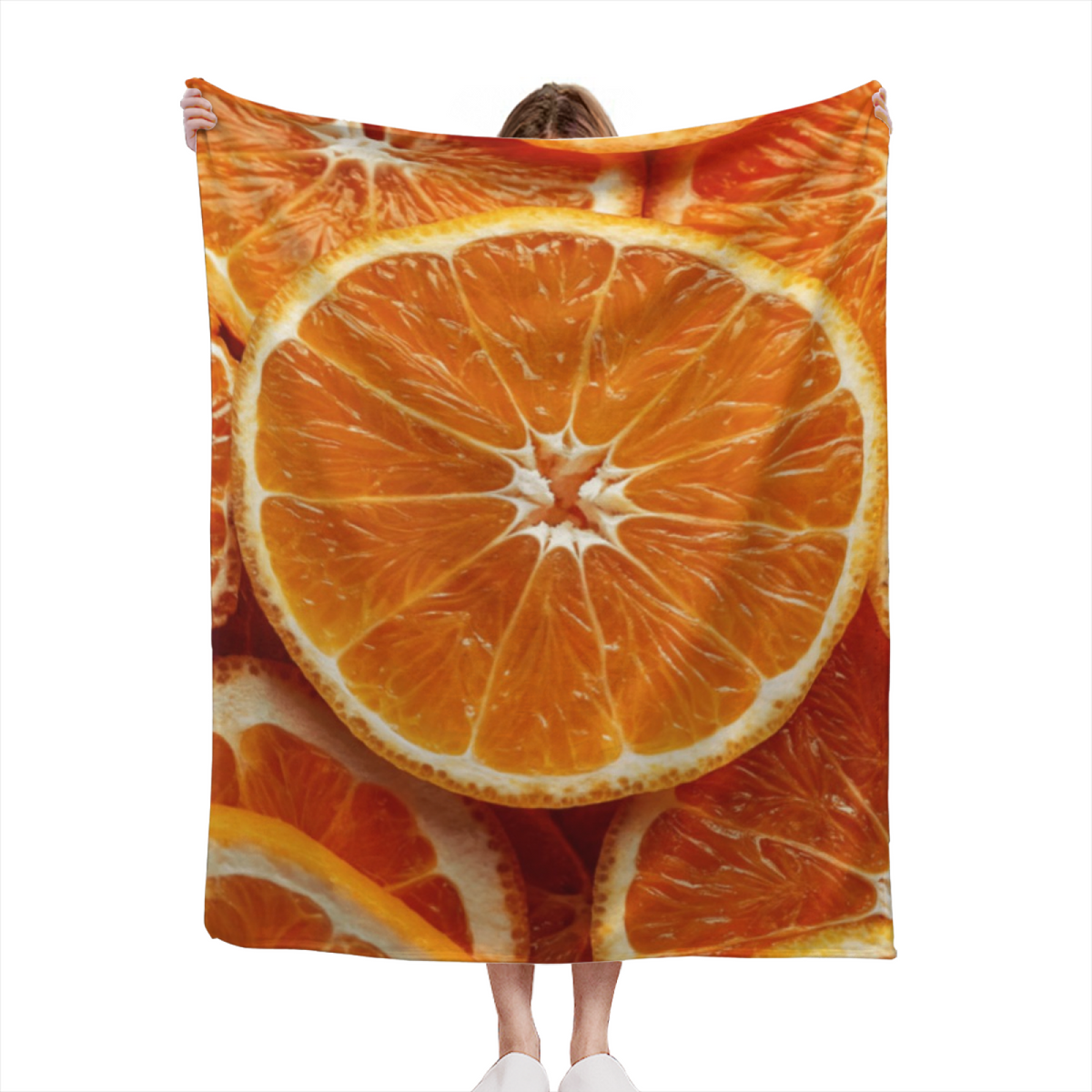 Warm Terracotta Orchard Thicket Lightweight Flannel Throw ¨C Contemporary Pattern