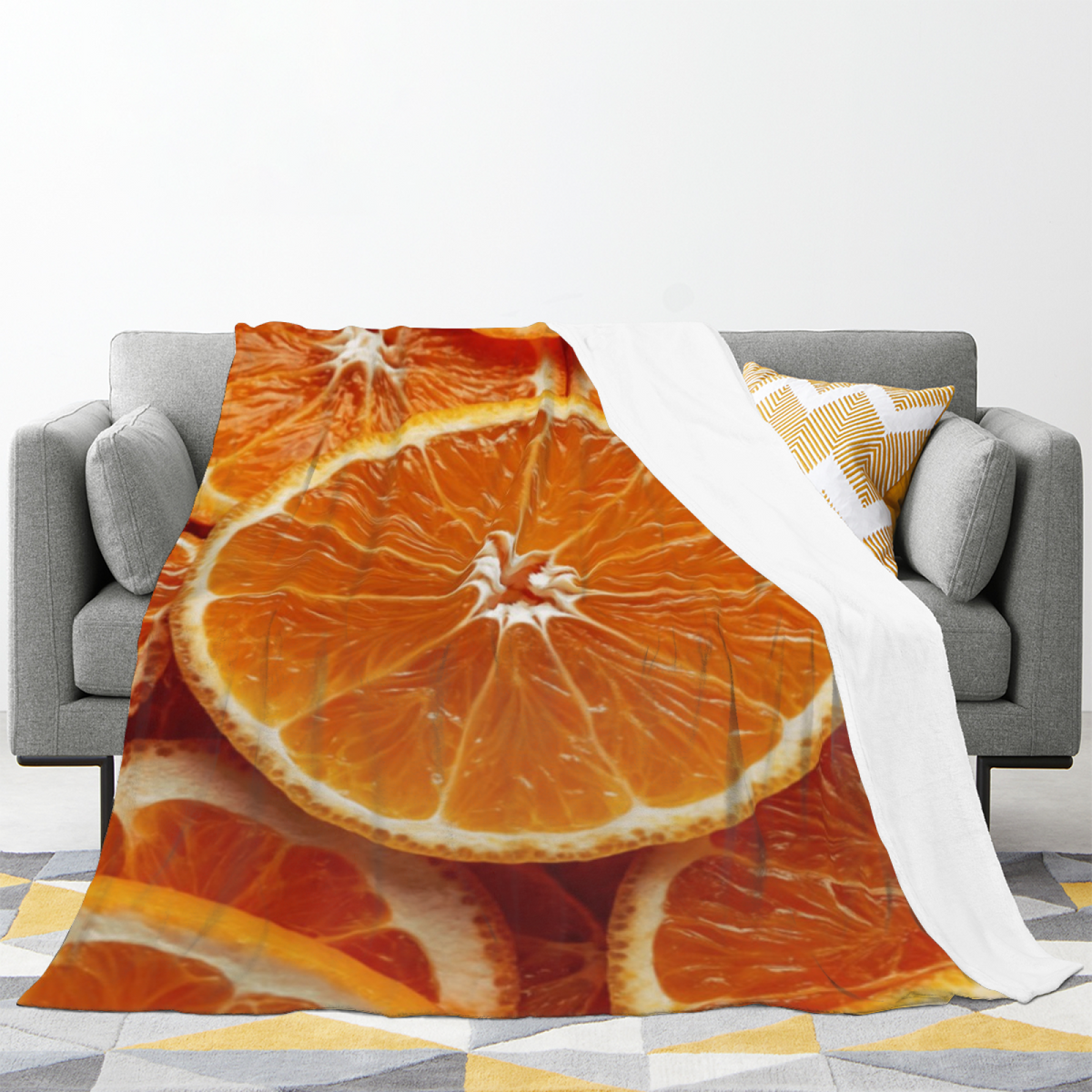 Warm Terracotta Orchard Thicket Lightweight Flannel Throw ¨C Contemporary Pattern